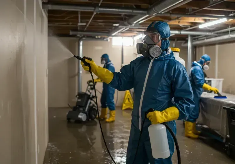 Basement Sanitization and Antimicrobial Treatment process in West Tisbury, MA